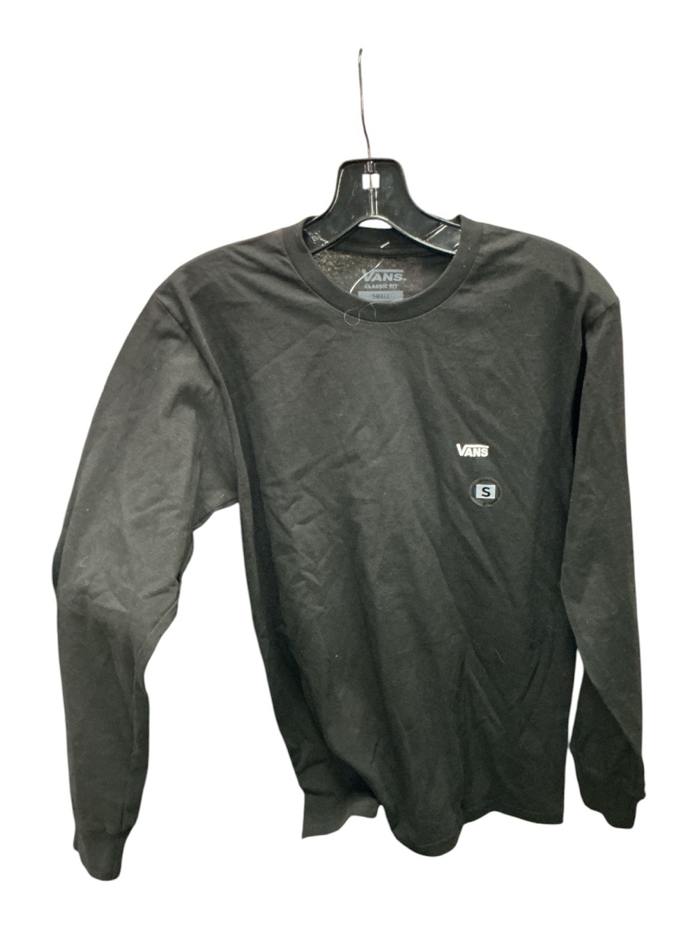 Vans Black Long-Sleeve Small-Logo Tee